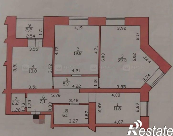 3-комн квартира ул. Сабан, дом 4